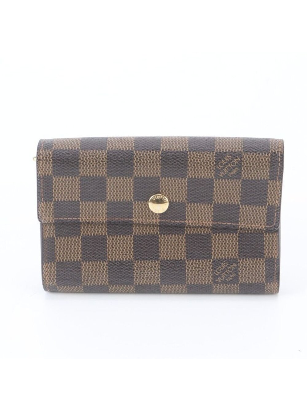 Louis Vuitton Damier Portefeuille Alexandra Leather Trifold Wallet Bifold